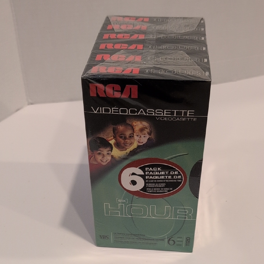 RCA Videocassette 6-Pack - Black and Green
